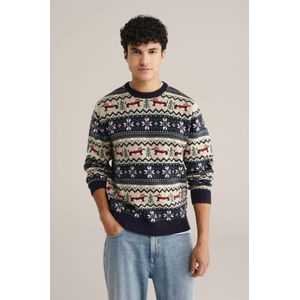 WE Fashion - Slim Fit Trui - Met Print - Heren