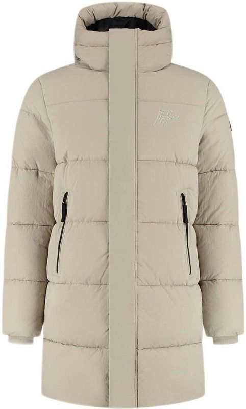 Malelions Mid Length Puffer Jacket - Sand XS
