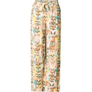 Yest relaxed broek met all over print geel,bruin,groen