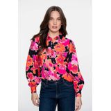 Geisha - Blouse Floral - Roze/Zwart - Dames