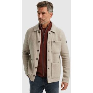 Vanguard gebreid overshirt beige