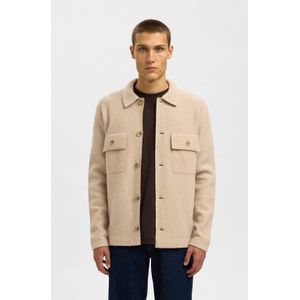 Selected - Nealy - Cardigan - Gekookte Wol - Met Lange Mouwen - Shirt Kraag - 2 Borstzakken