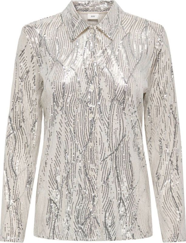 JDY - JDYTANYA - Blouse - Crème - Pailletten - Lange Mouw