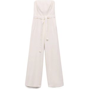 Mango denim ecru jumpsuit