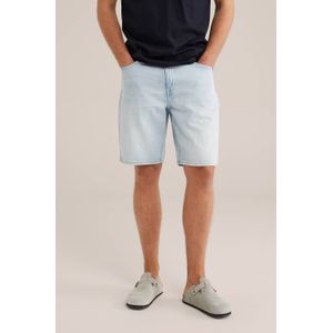 WE Fashion Blue Ridge denim loose denim short lichtblauw