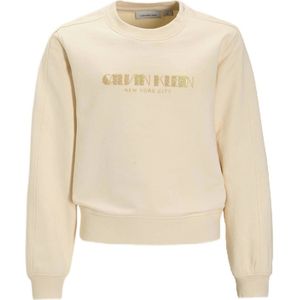 Calvin Klein sweater met glitters ecru