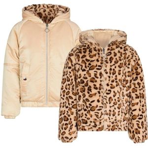 Retour Jeans - Reversible Imitatiebont Winterjas - Lichtgoud/Bruin