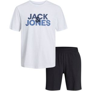 JACK & JONES shortama JACULA wit/zwart