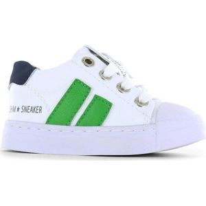 Shoesme leren sneakers wit/groen