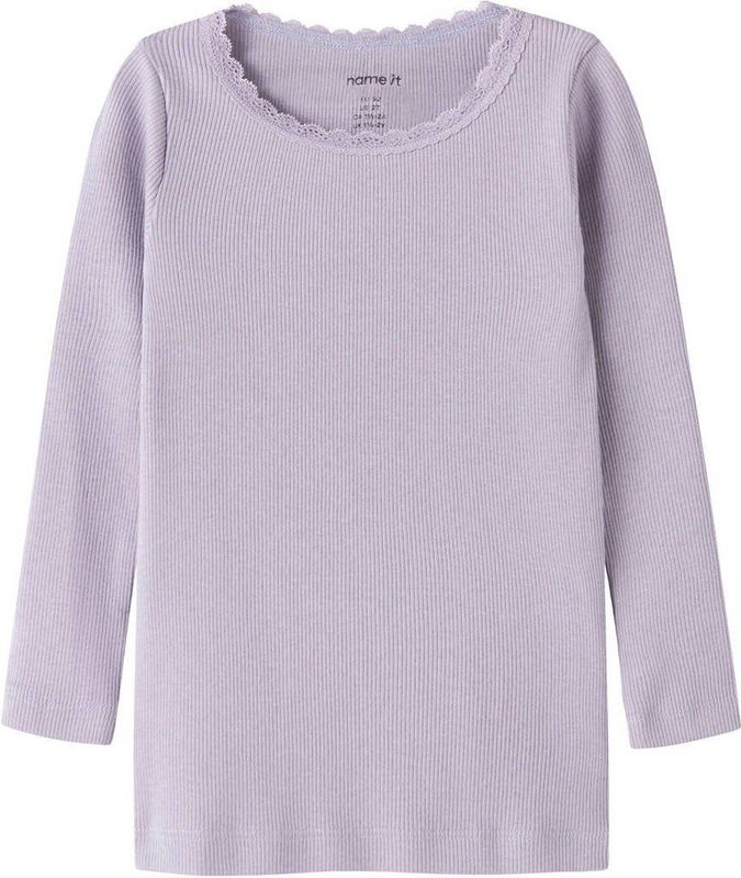 NAME IT MINI longsleeve rib gebreid warm lila