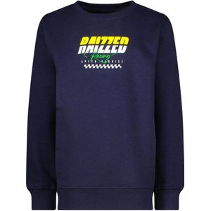 Raizzed sweater Sandane met logo donkerblauw