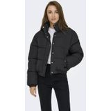Jacqueline de Yong - JDY Black Puffer Jacket - Damesjas - Zwart - Gewatteerd