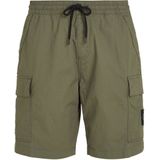 CALVIN KLEIN JEANS regular fit cargo short met logo dusty olive