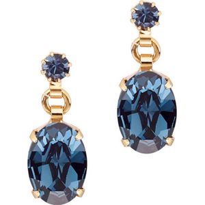 Otazu gold plated oorbellen met Swarovski kristallen Montana
