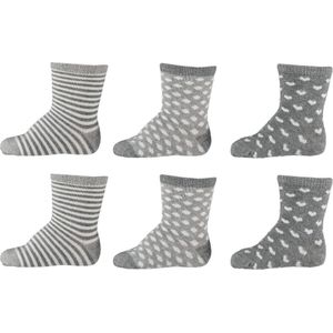 Apollo sokken - set van 6 grijs/wit