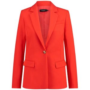 Claudia Sträter rechtvallende blazer rood