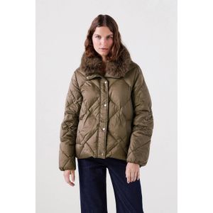 Caroll gewatteerde jas taupe