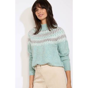 LOLALIZA trui mintgroen met lurex