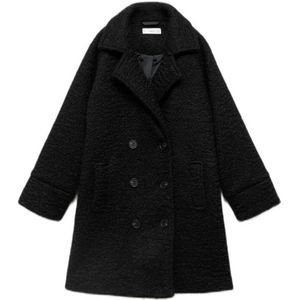 MANGO KIDS - Mantel 'Becky' - Zwart - Klassieke Mantel