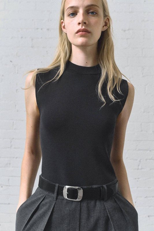 Mango - Jumpsuit - Grijs - Krijtstreep