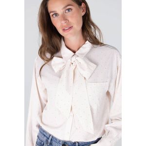 JANSEN Amsterdam - ESS Blouse - Ecru - Met Stippen