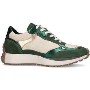 No Stress leren sneakers groen