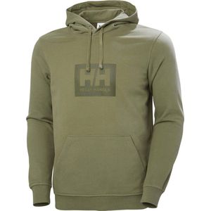 Helly Hansen hoodie Box olijfgroen