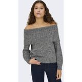 Only - Onlshine - Gebreide Trui - Grijs Melange