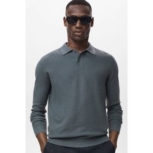 Mango Man trui fijn gebreid blauw