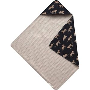 Your Wishes baby badcape Wild Cheetah 75x75 cm zwart/beige