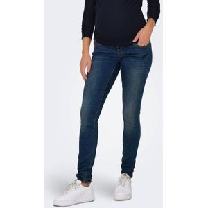 ONLY MATERNITY skinny zwangerschapsjeans OLMWAUW dark blue denim