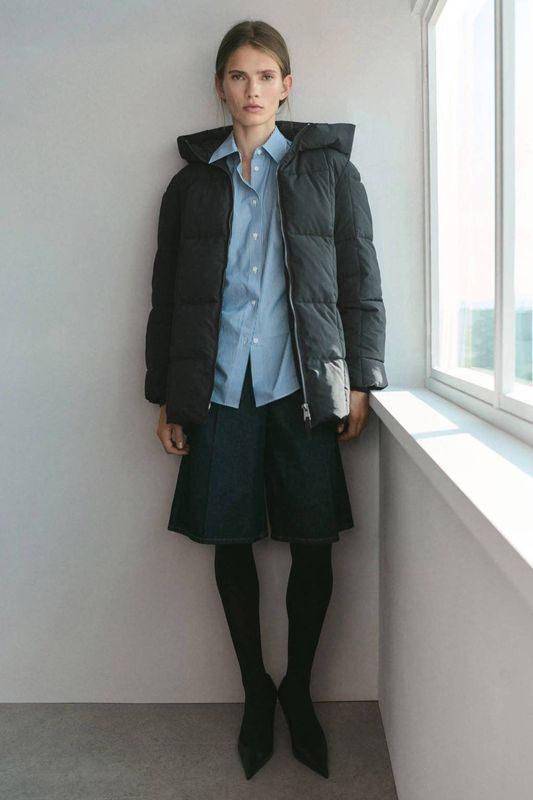 Mango gewatteerde jas zwart