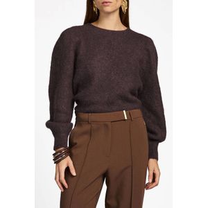 Aaiko - DENIZE WP 389 - Dames Trui - Groen - Effen - Ronde Halslijn