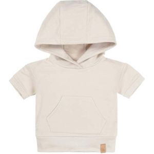 Babystyling hoodie met korte mouwen beige