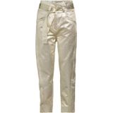 JOSH V metallic high waist tapered fit broek Hayden goud