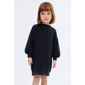Mango Kids - Midi Jurk - Marine - Gebreid - Lange Mouwen
