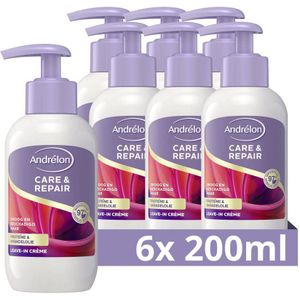 Andrélon Care & Repair leave-in crème - 6 x 200 ml