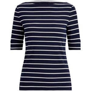 Lauren Ralph Lauren gestreepte top donkerblauw