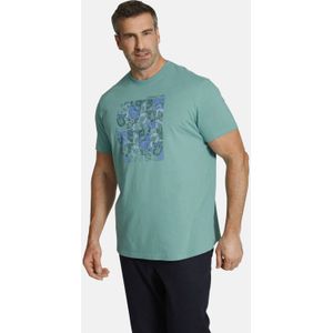 Charles Colby regular fit T-shirt EARL CHALMERS Plus Size met printopdruk groen