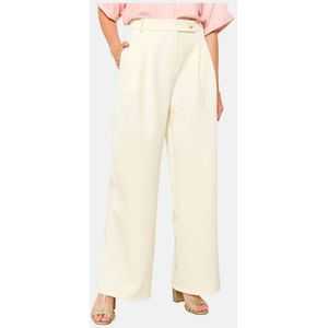 LOLALIZA high waist wide leg broek ecru