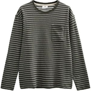 Anerkjendt gestreepte longsleeve donkergroen