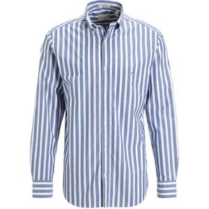 GANT gestreept regular fit overhemd REG WIDE college blue