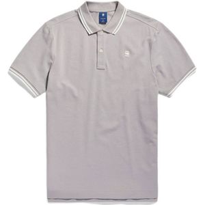 G-Star RAW slim fit polo Dunda met logo lichtgrijs