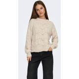 Only - Onlgila Life Ls Structure O-neck Bf - Trui - Whitecap Gray/melange