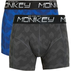 Me & My Monkey boxershort - set van 2 blauw/army