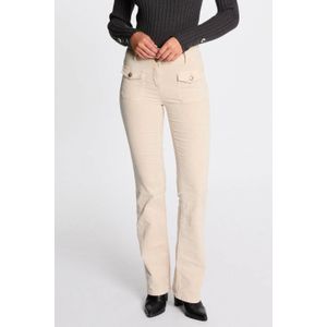 Morgan flared regular waist casual broek ecru