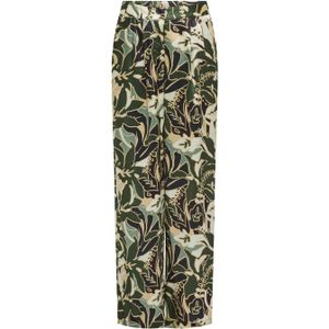 ONLY loose fit pantalon met all over print multi/donkergroen