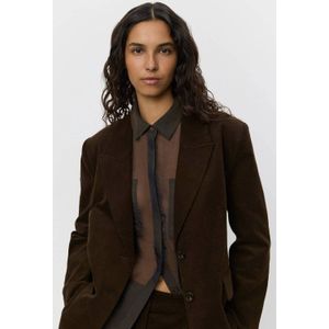 Sofie Schnoor - Penny - Blazer - Donkerbruin - Casual Snit - 100% Katoen