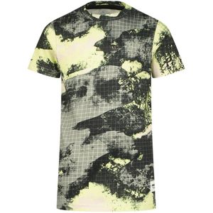 Raizzed T-shirt Zinder met all over print geel/zand/zwart