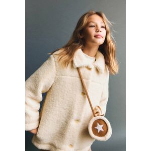 Mango Kids - Teddy Jas - Ecru - Voor Meisjes